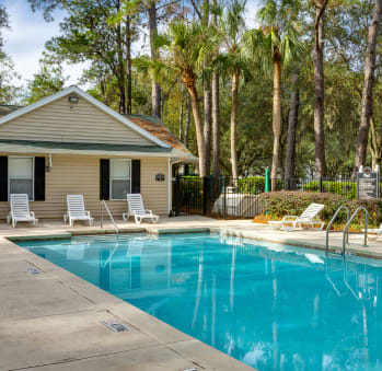 Swimming Pool at Santa Fe Oaks Affordable Apartments in Gainesville, Florida