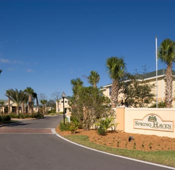 Entrance Sign at Spring Haven Affordable Apartments in Spring Hill FL