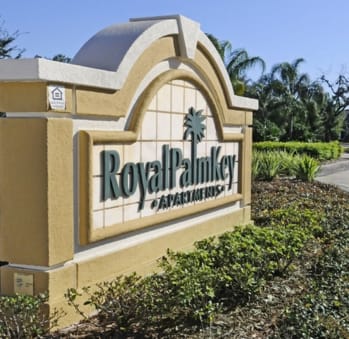 Entrance Sign at Royal Palm Key Affordable Apartments in Tampa FL