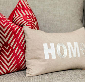 a close up of a white pillow at Yorktowne Townhomes Apartments, Hanover, PA 17331