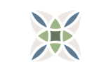 A graphic of a flower with a circular pattern in the center.