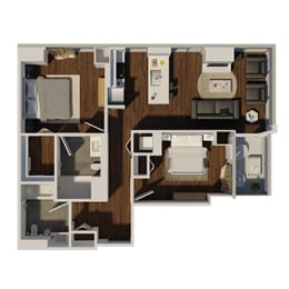 2 Bedroom Floor Plan