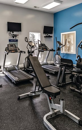Gym at The Landings Apartments, Bellevue, NE 68123