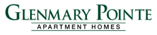 The image is of a logo for Glenmary Pointe Apartment Homes.