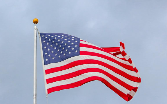 American Flag at Patterson Place, Santa Barbara, 93111