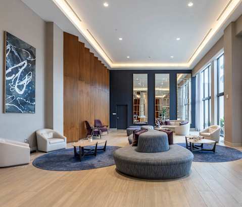 A modern living room at Palma, Doral, Florida