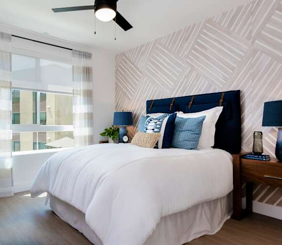 Model Bedroom at The Lofts at Carlsbad Village, Carlsbad