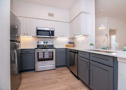 Fully Equipped Kitchen at Whitney at the Heights, Houston, TX, 77008