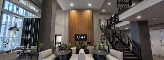 a rendering of a building on a city street