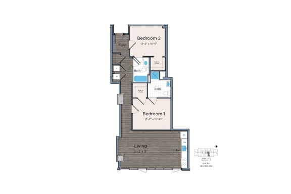 Two Bed Two Bath at Lex and Leo at Waterfront Station, Washington, District of Columbia