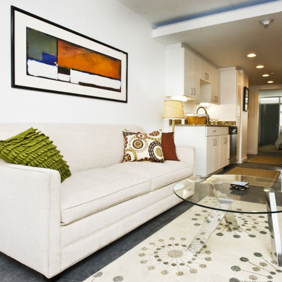 Spacious Living Room at The Palms on Main in Columbia, South Carolina