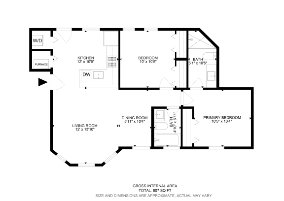 Floor Plan  2780 N. Kenmore #3