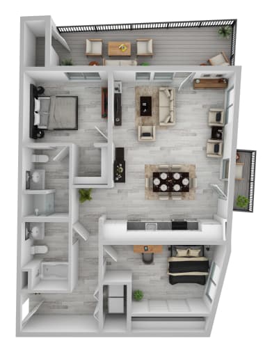 Floor Plan  2 bedroom apartment floor plan at AVIVA Apartments