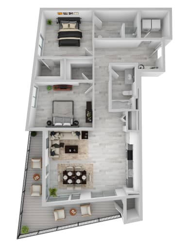 Floor Plan  2 bedroom apartment floor plan at AVIVA Apartments