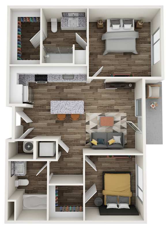 Crawford 3D Floor Plan