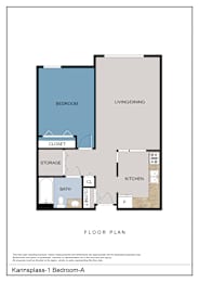 Floor Plan  1 Bedroom