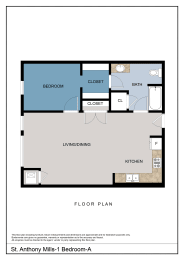Floor Plan  1 Bedroom