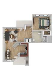 Floor Plan 1 Bedroom