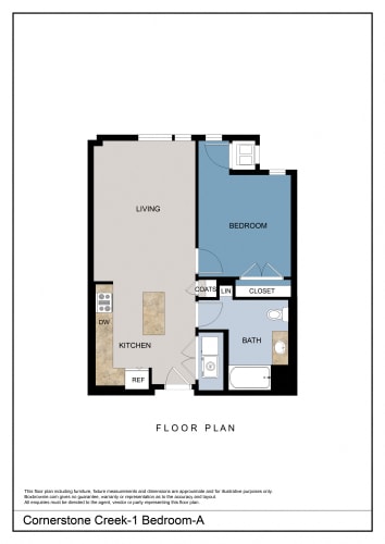 Floor Plan  1 Bedroom
