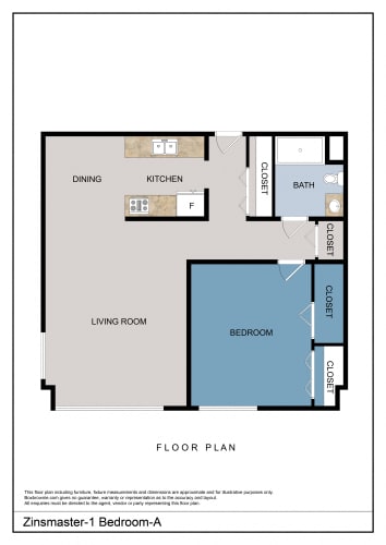 Floor Plan  1 Bedroom