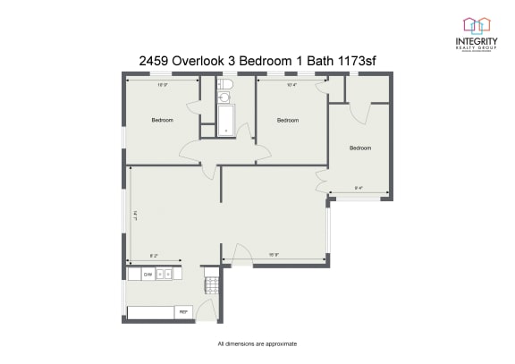 Overlook 2425 - 63  3 Bedroom 1 Bath at Integrity Cleveland Heights, Cleveland Heights, 44106