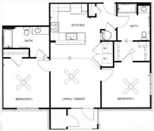  Floor Plan 2 Bedroom