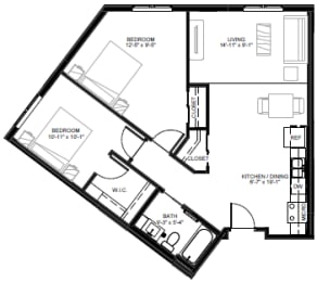 East Side Apartments Floorplan, St. Paul, Minnesota