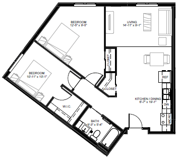 East Side Apartments Floorplan, St. Paul, Minnesota