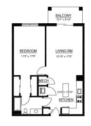  Floor Plan 1 Bedroom - Call For Details