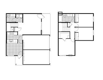  Floor Plan Three Bedroom Townhome C