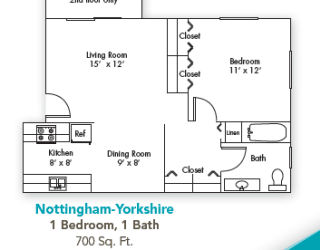 Floor Plan One Bedroom One Bath