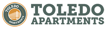 The image is a logo for Toledo Apartments.