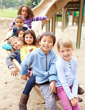 Kids-on-Playground Jefferson Forest