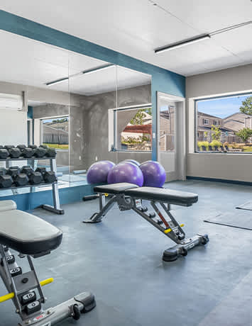 the gym at Townhomes at Gateway, Bensalem, Pennsylvania