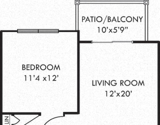 The Heron. 1 bedroom apartment. Kitchen with island open to living/dinning rooms. 1 full bathroom. Walk-in closet. Patio/balcony.