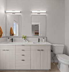 Alpine Landing Townhomes in Garden City, Idaho Model Bathroom with Double Vanity