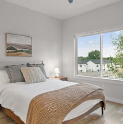 Alpine Landing Townhomes in Garden City, Idaho Model Bedroom