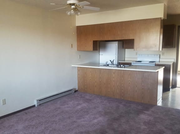 Image showing kitchen from a distance and baseboard heater