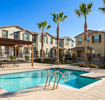 A swimming poo at Casa Sole Vita Townhomes, Mesa, AZ