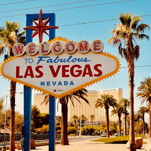The iconic sign welcoming you to Las Vegas.