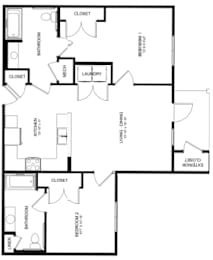  Floor Plan 2 Bedroom