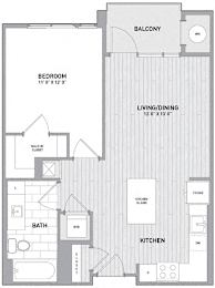 1 BED 1 BATH Floor Plan at Indigo 301 Apartments, King of Prussia, 19406
