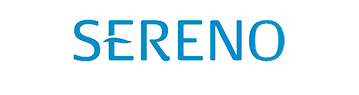 The image features the word "SERENO" in blue letters.