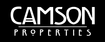 The image shows a logo with the text "CAMSON PROPERTIES".