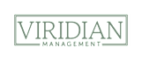 the logo for virtual management on a green background