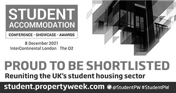 a poster for a student association event with a picture of a building