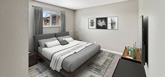 Comfortable Bedroom at Heritage Hill Estates Apartments, 8288 Wooster Pike Cincinnati, 45227