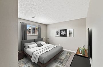 Comfortable Bedroom at Heritage Hill Estates Apartments, 8288 Wooster Pike Cincinnati, 45227