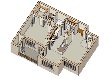 Nolen Grand 1 bedroom 1 bath floor plan