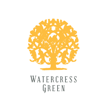 A logo with a tree and the words "Watercress Green" below it.